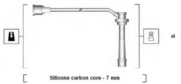 Комплект проводов зажигания MAGNETI MARELLI 941285100846