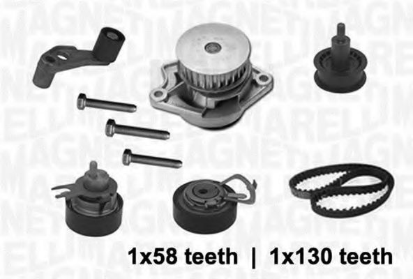 Комплект ГРМ с помпой MAGNETI MARELLI 341403680001