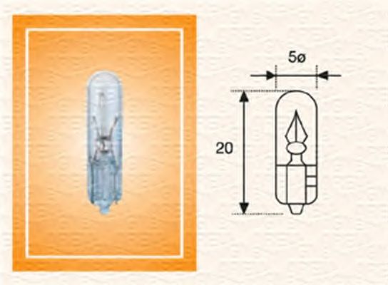 Лампа накаливания, освещение щитка приборов; Лампа накаливания MAGNETI MARELLI 003721100000 Лампа накаливания, освещение щитка приборов; Лампа накаливания MAGNETI MARELLI 003721100000