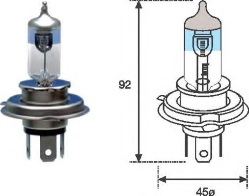 Лампа дальнего света MAGNETI MARELLI 002585100000