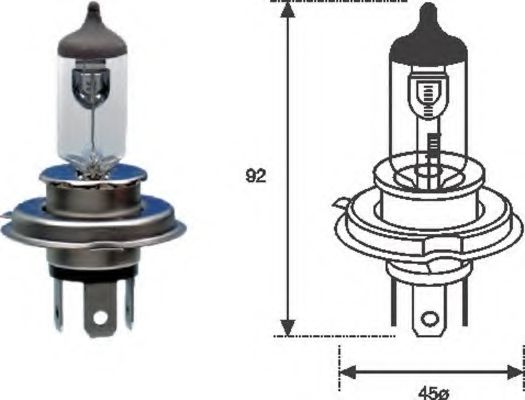 Лампа дальнего света MAGNETI MARELLI 002555100000