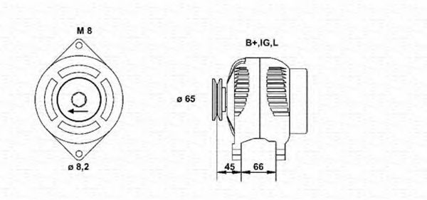 Генератор magnetimarelli 943346024010