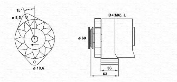 Генератор magnetimarelli 943346033010