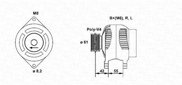 Генератор magnetimarelli 943346088010