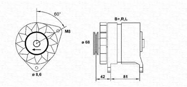 Генератор magnetimarelli 943356940010