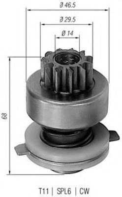 Бендикс стартера MAGNETI MARELLI 940113020048