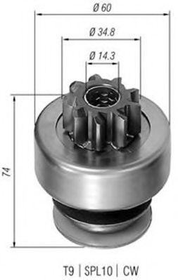 Бендикс стартера MAGNETI MARELLI 940113020071