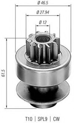 Бендикс стартера MAGNETI MARELLI 940113020165