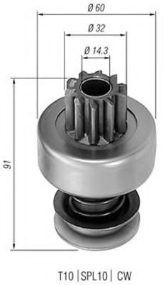 Бендикс стартера MAGNETI MARELLI 940113020196