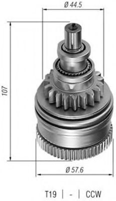 Бендикс стартера MAGNETI MARELLI 940113020228