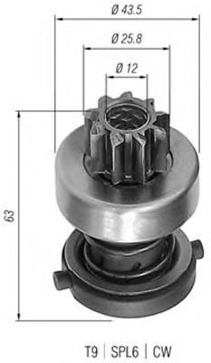 Бендикс стартера MAGNETI MARELLI 940113020231