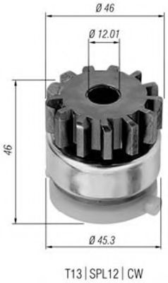 Бендикс стартера MAGNETI MARELLI 940113020294