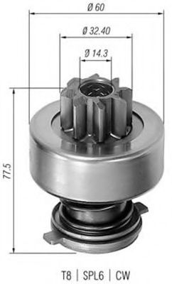 Бендикс стартера MAGNETI MARELLI 940113020296