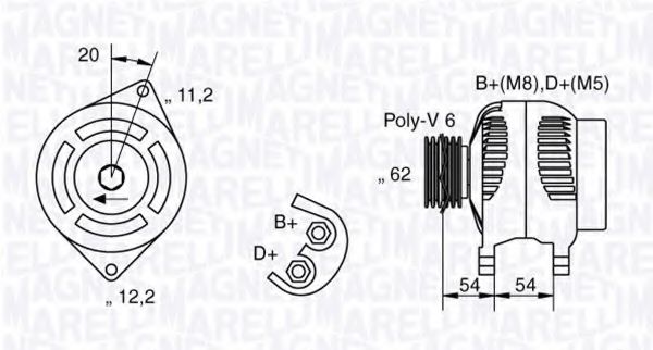 Генератор MAGNETI MARELLI 063321807010