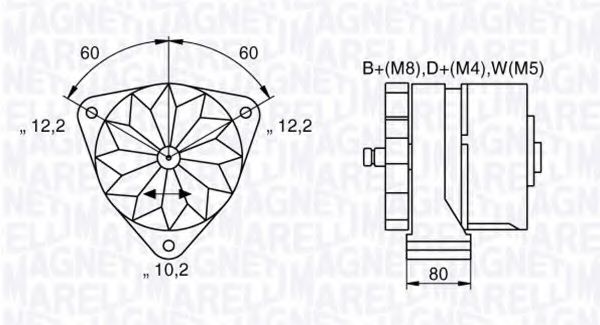 Генератор MAGNETI MARELLI 063534699820