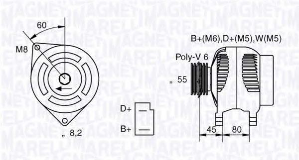 Генератор MAGNETI MARELLI 063321042010