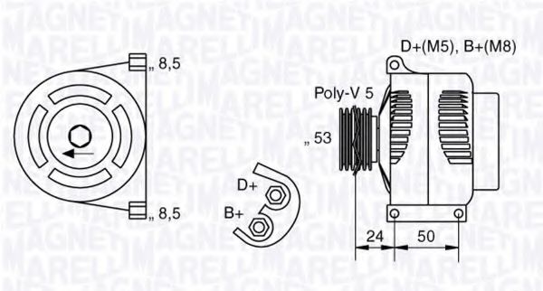 Генератор MAGNETI MARELLI 063377013010