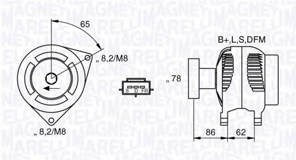 Генератор MAGNETI MARELLI 063377414010