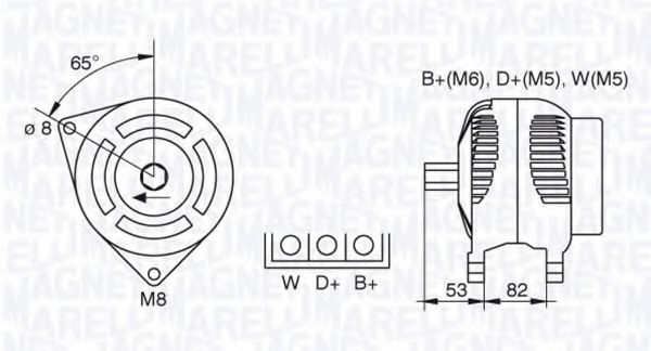 Генератор MAGNETI MARELLI 063730018010