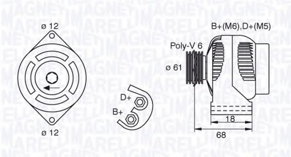 Генератор MAGNETI MARELLI 063377492010