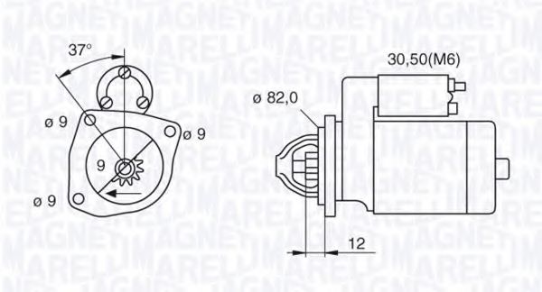 Стартер MAGNETI MARELLI 063521092680