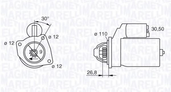 Стартер MAGNETI MARELLI 063216896010