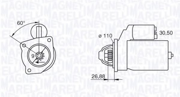 Стартер magnetimarelli 063217121010