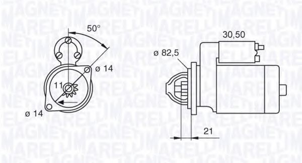 Стартер MAGNETI MARELLI 063207138010