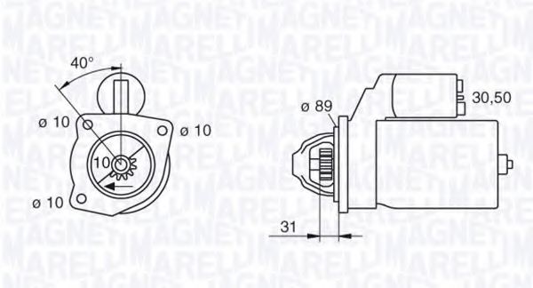 Стартер MAGNETI MARELLI 063227599010
