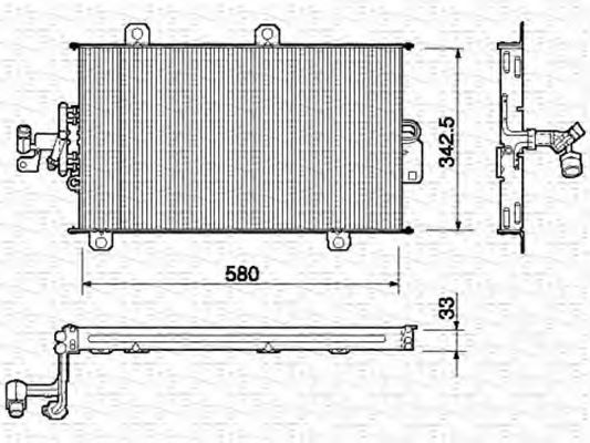 Радиатор кондиционера magnetimarelli 350203100000