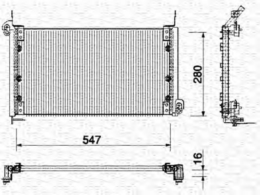 Радиатор кондиционера magnetimarelli 350203135000