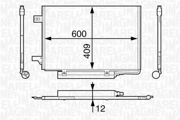 Радиатор кондиционера MERCEDES-BENZ A 169 500 11 54