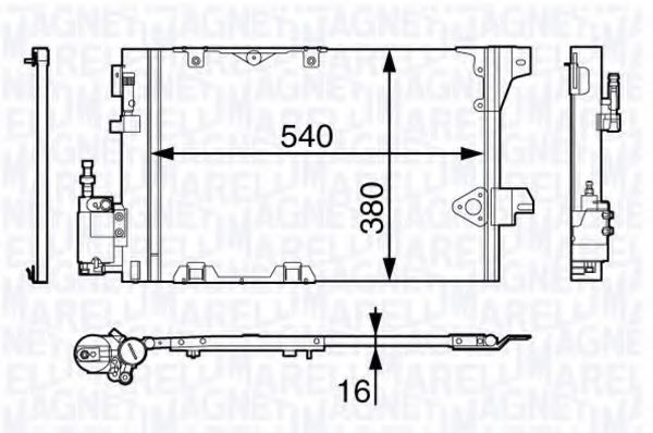 Радиатор кондиционера GM 93170621