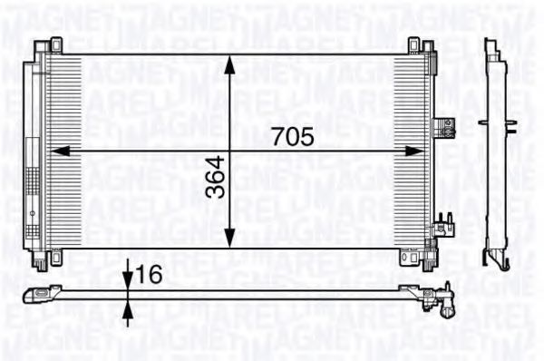 Радиатор кондиционера MAGNETI MARELLI 350203724000