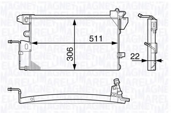 Радиатор кондиционера magnetimarelli 350203725000