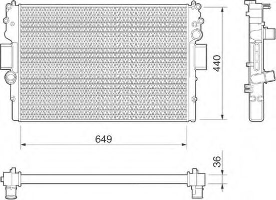 Радиатор охлаждения двигателя MAGNETI MARELLI 350213015000