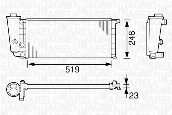 Радиатор охлаждения двигателя MAGNETI MARELLI 350213101000