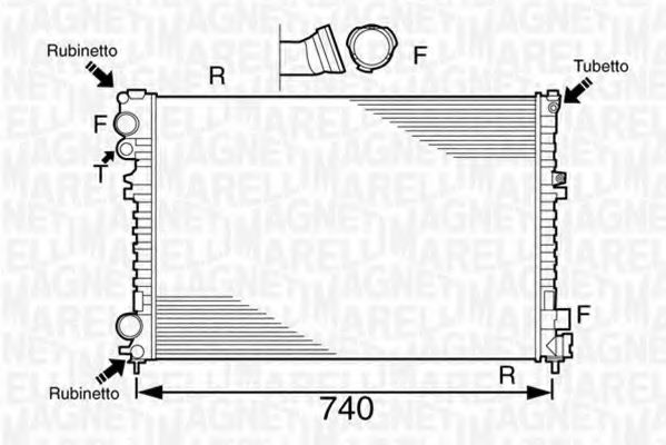 Радиатор охлаждения двигателя MAGNETI MARELLI 350213102700