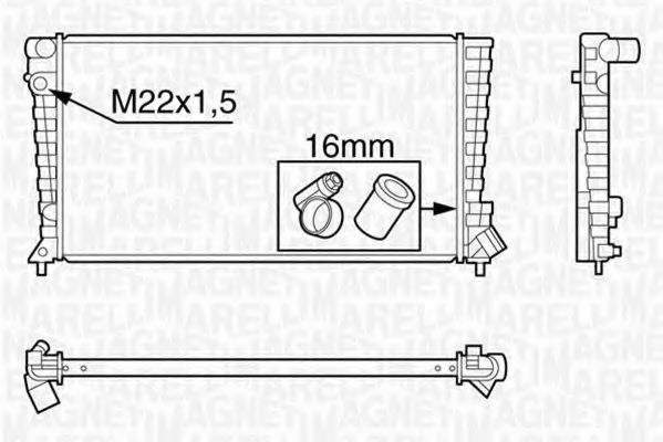 Радиатор охлаждения двигателя MAGNETI MARELLI 350213118200