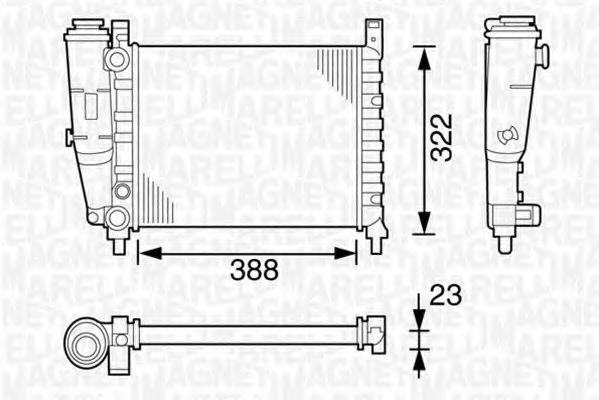 Радиатор охлаждения двигателя MAGNETI MARELLI 350213129000