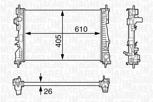 Радиатор охлаждения двигателя MAGNETI MARELLI 350213129700