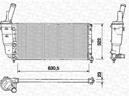 Радиатор охлаждения двигателя MAGNETI MARELLI 350213161000
