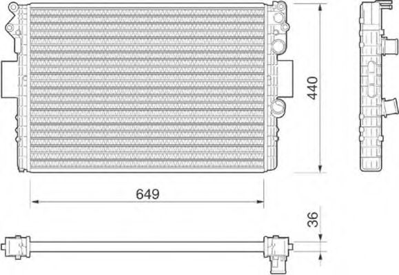 Радиатор охлаждения двигателя MAGNETI MARELLI 350213184000