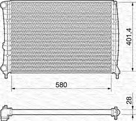 Радиатор охлаждения двигателя MAGNETI MARELLI 350213194000