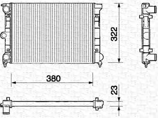 Радиатор охлаждения двигателя MAGNETI MARELLI 350213215000