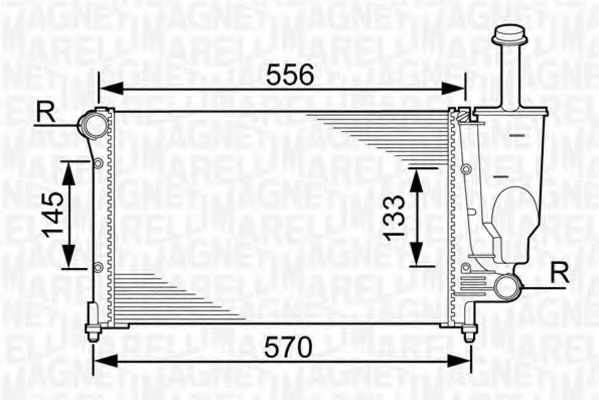 Радиатор охлаждения двигателя MAGNETI MARELLI 350213381000