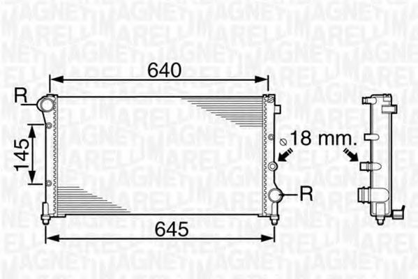 Радиатор охлаждения двигателя MAGNETI MARELLI 350213382000
