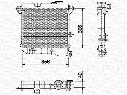 Радиатор охлаждения двигателя magnetimarelli 350213416000