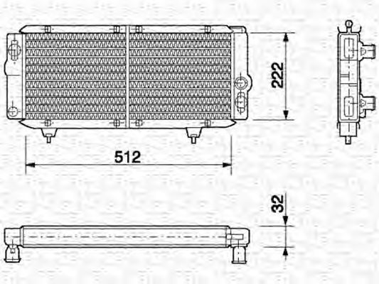 Радиатор охлаждения двигателя magnetimarelli 350213594000