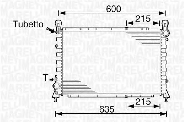 Радиатор охлаждения двигателя MAGNETI MARELLI 350213832000